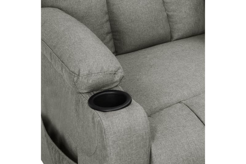 Reclinerfåtölj med uppresningshjälp ljusgrå tyg - Grå - Möbler - Vardagsrum - Fåtöljer - Biofåtöljer & reclinerfåtöljer