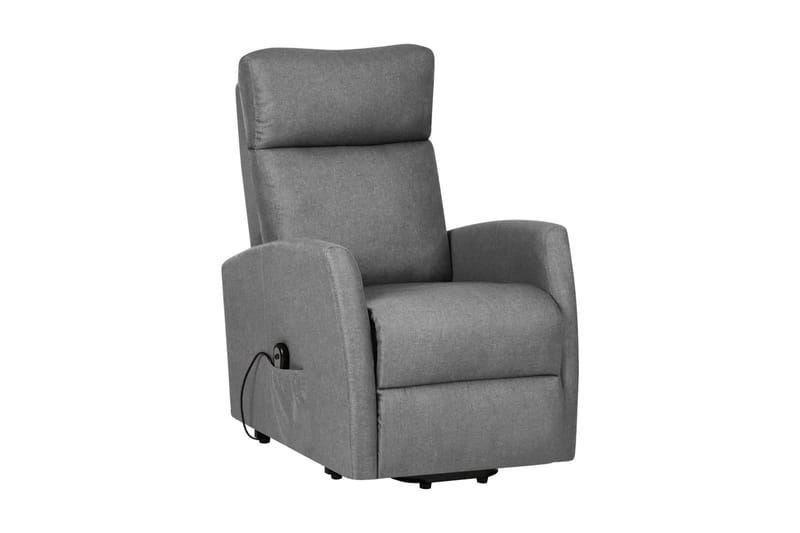 Reclinerfåtölj med uppresningshjälp ljusgrå tyg - Ljusgrå - Möbler - Vardagsrum - Fåtöljer - Biofåtöljer & reclinerfåtöljer