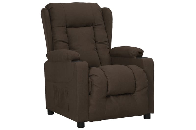 Reclinerfåtölj med uppresningshjälp mörkbrun tyg - Brun - Möbler - Vardagsrum - Fåtöljer - Biofåtöljer & reclinerfåtöljer