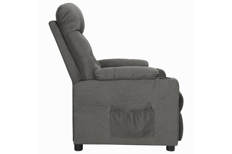 Reclinerfåtölj med uppresningshjälp mörkgrå tyg - Grå - Möbler - Vardagsrum - Fåtöljer - Biofåtöljer & reclinerfåtöljer