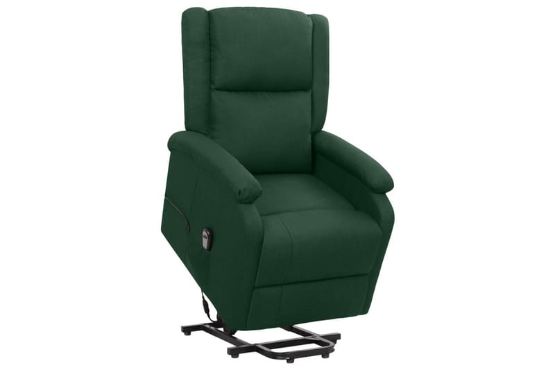Reclinerfåtölj med uppresningshjälp mörkgrön tyg - Grön - Möbler - Vardagsrum - Fåtöljer - Biofåtöljer & reclinerfåtöljer