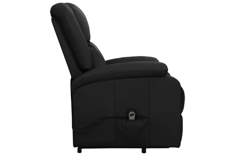 Reclinerfåtölj med uppresningshjälp svart konstläder - Svart - Möbler - Vardagsrum - Fåtöljer - Biofåtöljer & reclinerfåtöljer