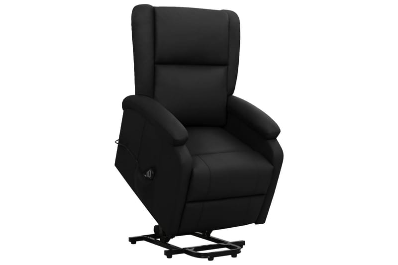 Reclinerfåtölj med uppresningshjälp svart konstläder - Svart - Möbler - Vardagsrum - Fåtöljer - Biofåtöljer & reclinerfåtöljer