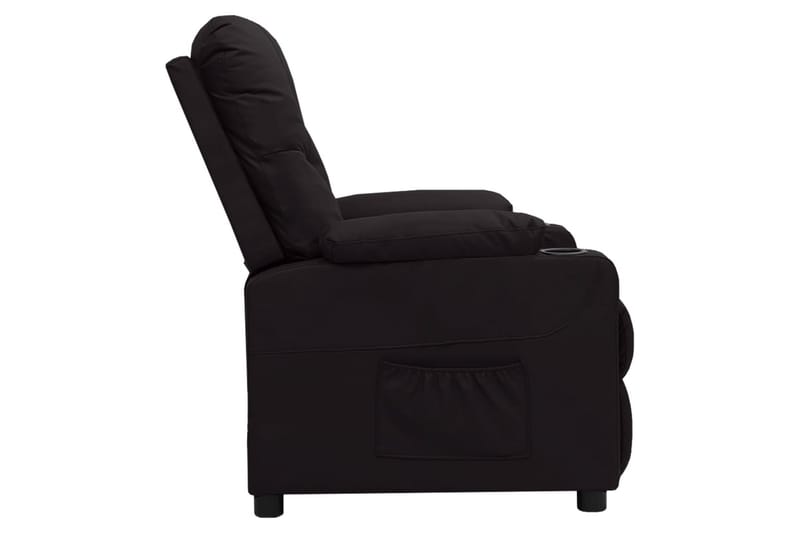 Reclinerfåtölj med uppresningshjälp svart konstläder - Svart - Möbler - Vardagsrum - Fåtöljer - Biofåtöljer & reclinerfåtöljer