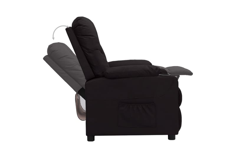 Reclinerfåtölj med uppresningshjälp svart konstläder - Svart - Möbler - Vardagsrum - Fåtöljer - Biofåtöljer & reclinerfåtöljer