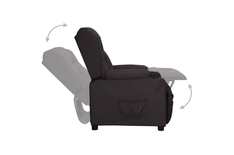 Reclinerfåtölj med uppresningshjälp svart konstläder - Svart - Möbler - Vardagsrum - Fåtöljer - Biofåtöljer & reclinerfåtöljer