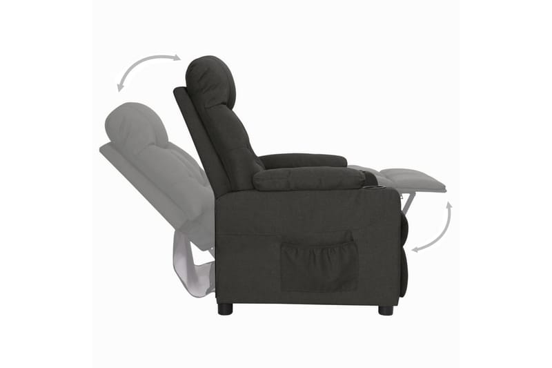 Reclinerfåtölj med uppresningshjälp svart tyg - Svart - Möbler - Vardagsrum - Fåtöljer - Biofåtöljer & reclinerfåtöljer
