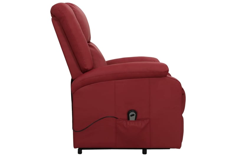 Reclinerfåtölj med uppresningshjälp vinröd konstläder - Vinröd - Möbler - Vardagsrum - Fåtöljer - Biofåtöljer & reclinerfåtöljer