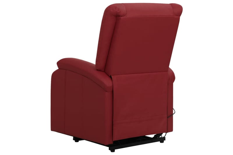 Reclinerfåtölj med uppresningshjälp vinröd konstläder - Vinröd - Möbler - Vardagsrum - Fåtöljer - Biofåtöljer & reclinerfåtöljer