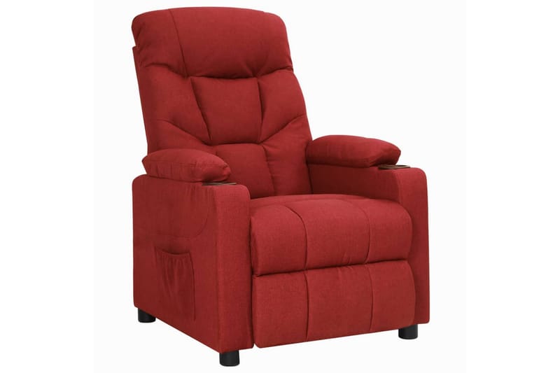 Reclinerfåtölj med uppresningshjälp vinröd tyg - Röd - Möbler - Vardagsrum - Fåtöljer - Biofåtöljer & reclinerfåtöljer