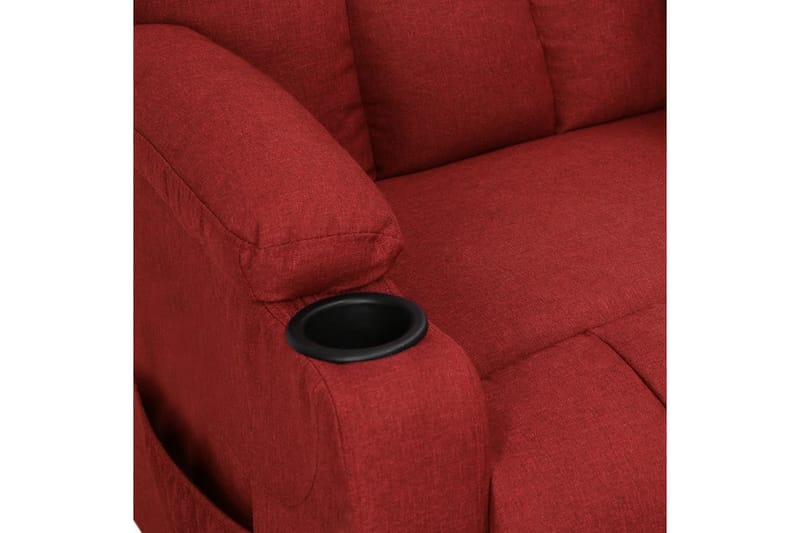 Reclinerfåtölj med uppresningshjälp vinröd tyg - Röd - Möbler - Vardagsrum - Fåtöljer - Biofåtöljer & reclinerfåtöljer