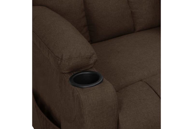 Reclinerfåtölj mörkbrun tyg - Brun - Möbler - Vardagsrum - Fåtöljer - Biofåtöljer & reclinerfåtöljer