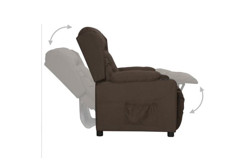 Reclinerfåtölj mörkbrun tyg - Brun - Möbler - Vardagsrum - Fåtöljer - Biofåtöljer & reclinerfåtöljer