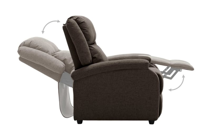 Reclinerfåtölj mörkbrun tyg - Mörkbrun - Möbler - Vardagsrum - Fåtöljer - Biofåtöljer & reclinerfåtöljer