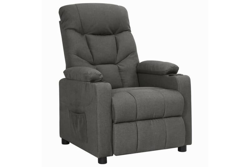 Reclinerfåtölj mörkgrå tyg - Grå - Möbler - Vardagsrum - Fåtöljer - Biofåtöljer & reclinerfåtöljer