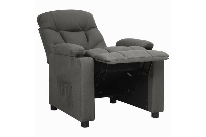 Reclinerfåtölj mörkgrå tyg - Grå - Möbler - Vardagsrum - Fåtöljer - Biofåtöljer & reclinerfåtöljer