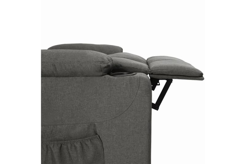 Reclinerfåtölj mörkgrå tyg - Grå - Möbler - Vardagsrum - Fåtöljer - Biofåtöljer & reclinerfåtöljer