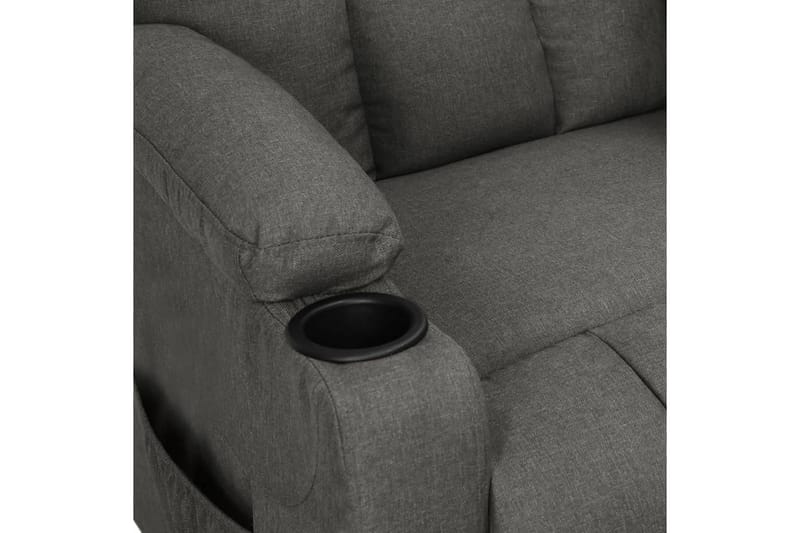 Reclinerfåtölj mörkgrå tyg - Grå - Möbler - Vardagsrum - Fåtöljer - Biofåtöljer & reclinerfåtöljer