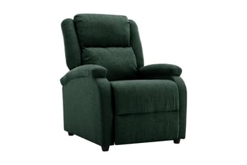 Reclinerfåtölj mörkgrön tyg
