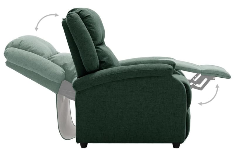 Reclinerfåtölj mörkgrön tyg - Mörkgrön - Möbler - Vardagsrum - Fåtöljer - Biofåtöljer & reclinerfåtöljer