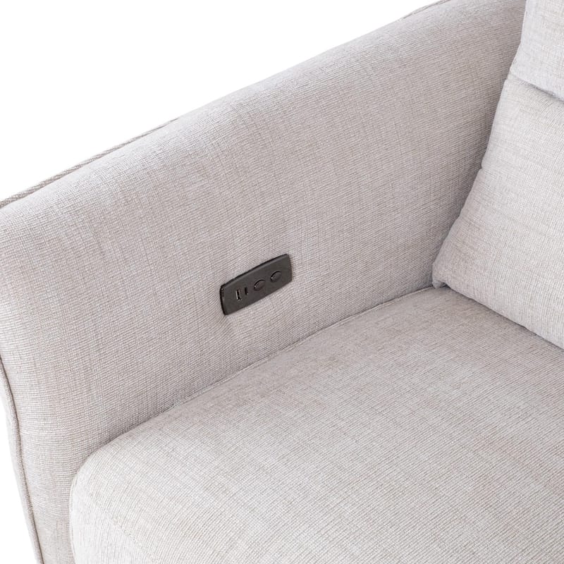 Reclinerfåtölj Näsdal med elektrisk mekanism - ljusbeige - Möbler - Vardagsrum - Fåtöljer - Biofåtöljer & reclinerfåtöljer