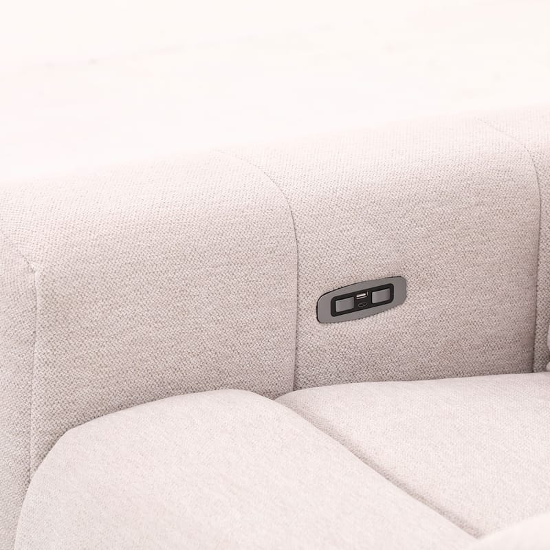 Reclinerfåtölj Ödmark med elektrisk mekanism - ljusbeige - Möbler - Vardagsrum - Fåtöljer - Biofåtöljer & reclinerfåtöljer