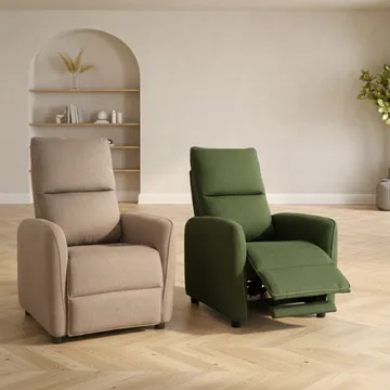 Reclinerfåtölj Örsvik med push back-mekanism - Beige - Möbler - Vardagsrum - Fåtöljer - Biofåtöljer & reclinerfåtöljer
