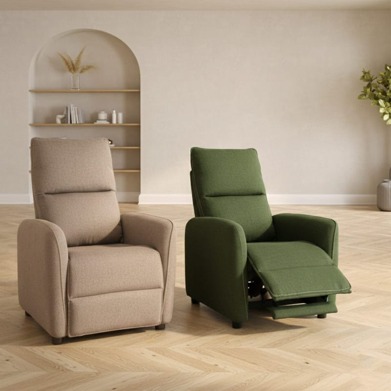 Reclinerfåtölj Örsvik med push back-mekanism - Beige - Möbler - Vardagsrum - Fåtöljer - Biofåtöljer & reclinerfåtöljer