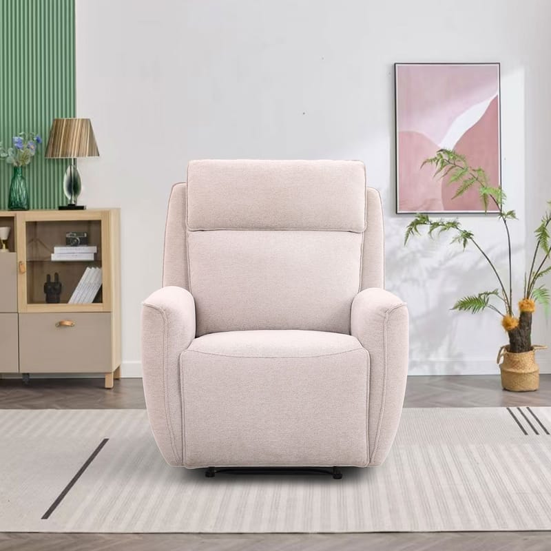 Reclinerfåtölj Östvik med manuell mekanism - beige - Möbler - Vardagsrum - Fåtöljer - Biofåtöljer & reclinerfåtöljer