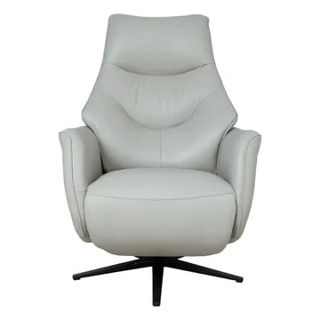 Reclinerfåtölj Rosdal med elektrisk mekanism - beige läder - Möbler - Vardagsrum - Fåtöljer - Skinnfåtölj