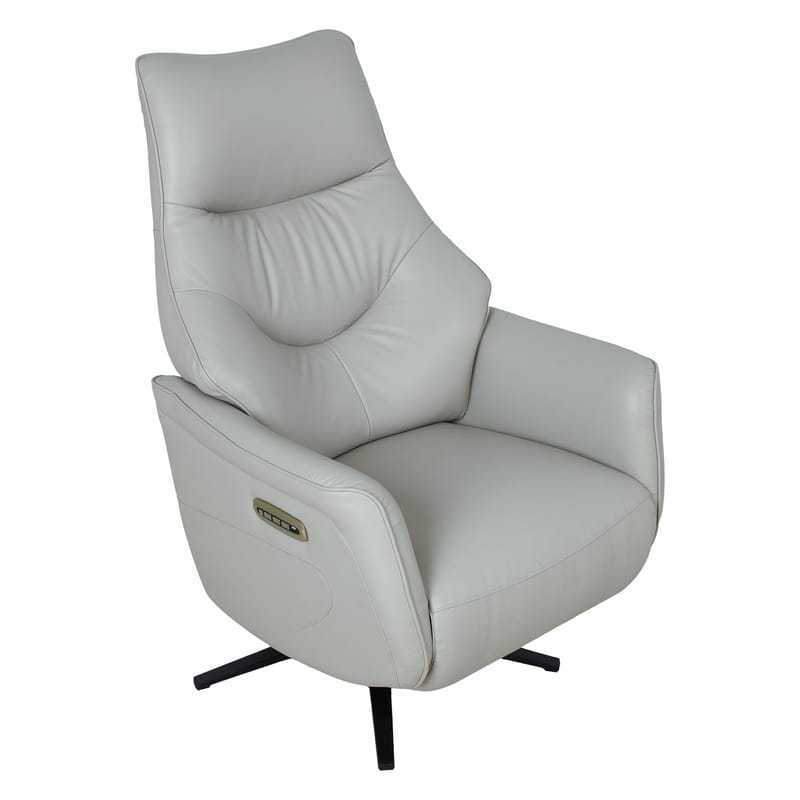 Reclinerfåtölj Rosdal med elektrisk mekanism - beige läder - Möbler - Vardagsrum - Fåtöljer - Biofåtöljer & reclinerfåtöljer