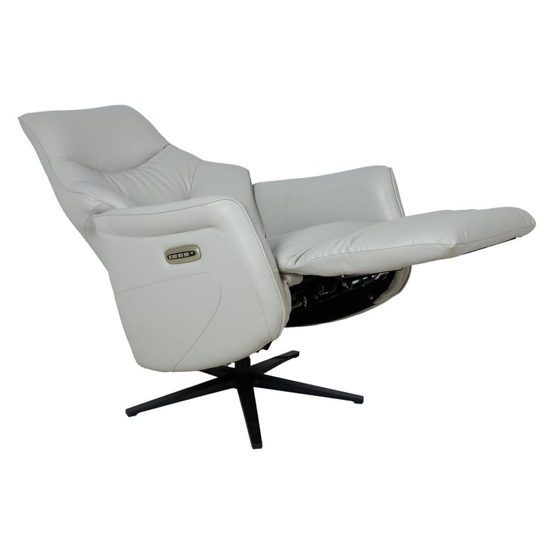 Reclinerfåtölj Rosdal med elektrisk mekanism - beige läder - Möbler - Vardagsrum - Fåtöljer - Biofåtöljer & reclinerfåtöljer
