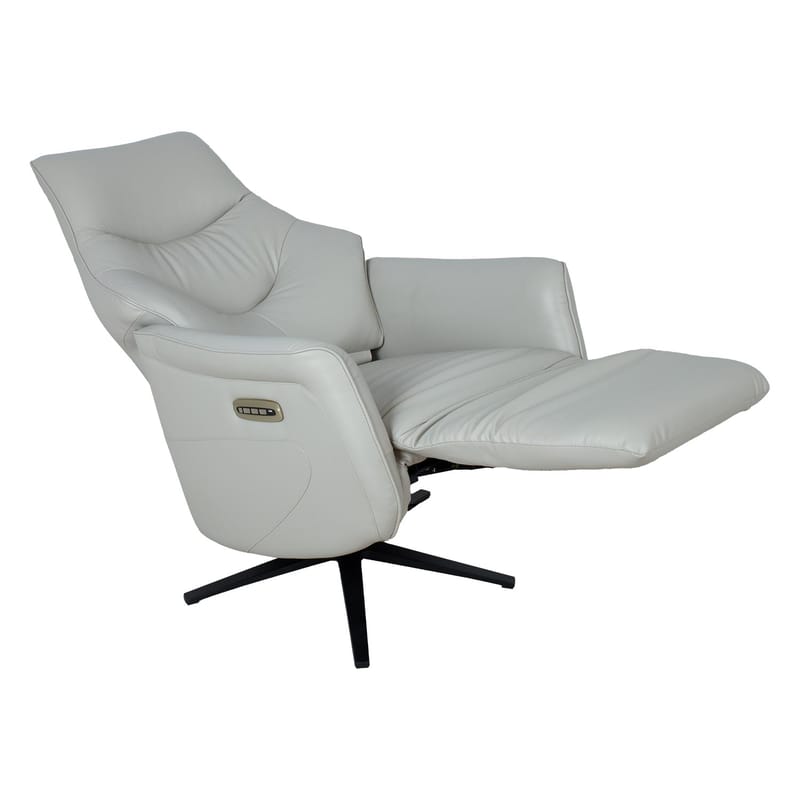 Reclinerfåtölj Rosdal med elektrisk mekanism - beige läder - Möbler - Vardagsrum - Fåtöljer - Biofåtöljer & reclinerfåtöljer