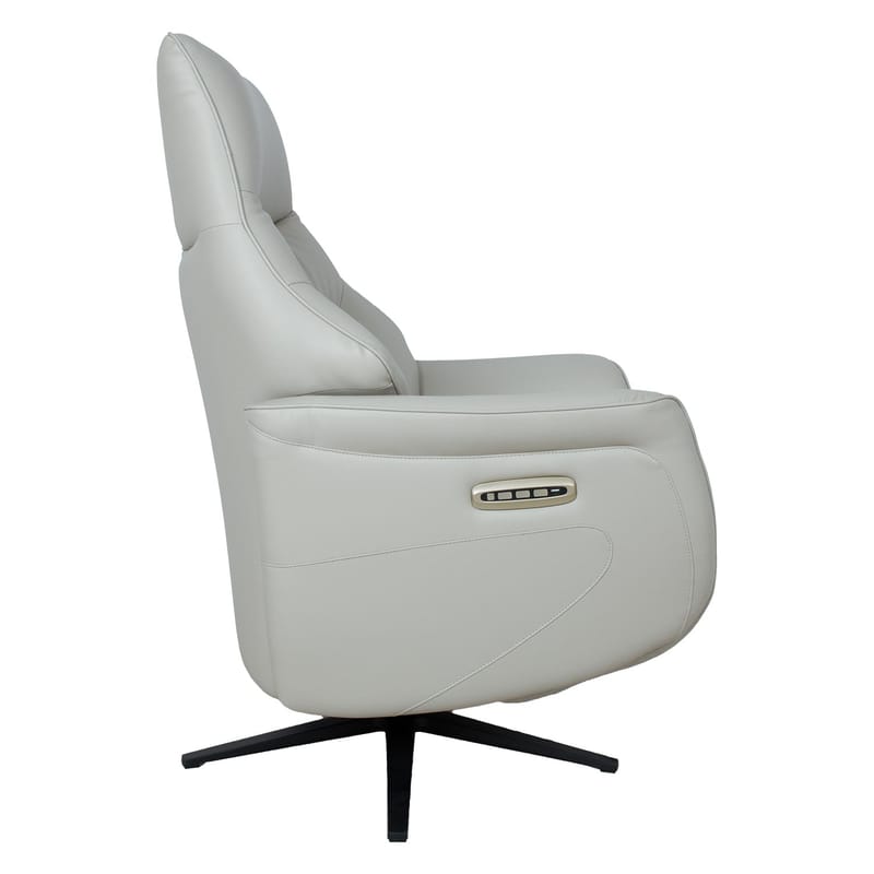 Reclinerfåtölj Rosdal med elektrisk mekanism - beige läder - Möbler - Vardagsrum - Fåtöljer - Biofåtöljer & reclinerfåtöljer