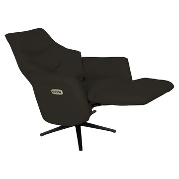 Reclinerfåtölj Rosdal med elektrisk mekanism - brunt läder - Möbler - Vardagsrum - Fåtöljer - Biofåtöljer & reclinerfåtöljer