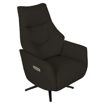 Reclinerfåtölj Rosdal med elektrisk mekanism - brunt läder - Möbler - Vardagsrum - Fåtöljer - Biofåtöljer & reclinerfåtöljer