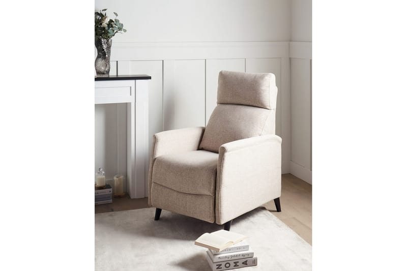Reclinerfåtölj Selvik Beige/svart - Beige/svart - Möbler - Vardagsrum - Fåtöljer - Liggfåtöljer