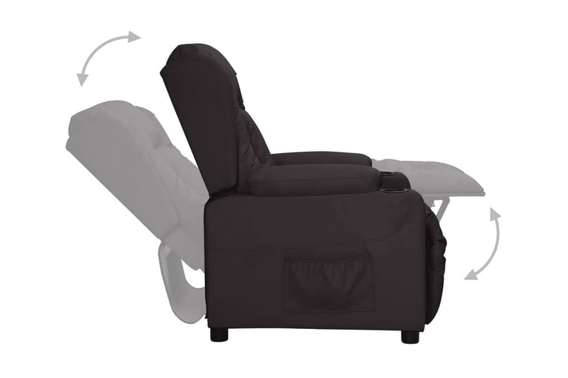 Reclinerfåtölj svart konstläder - Svart - Möbler - Vardagsrum - Fåtöljer - Biofåtöljer & reclinerfåtöljer