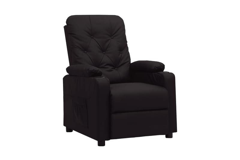 Reclinerfåtölj svart konstläder - Svart - Möbler - Vardagsrum - Fåtöljer - Biofåtöljer & reclinerfåtöljer