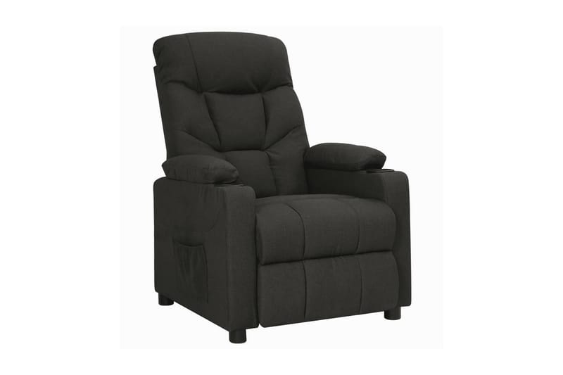 Reclinerfåtölj svart tyg - Svart - Möbler - Vardagsrum - Fåtöljer - Biofåtöljer & reclinerfåtöljer