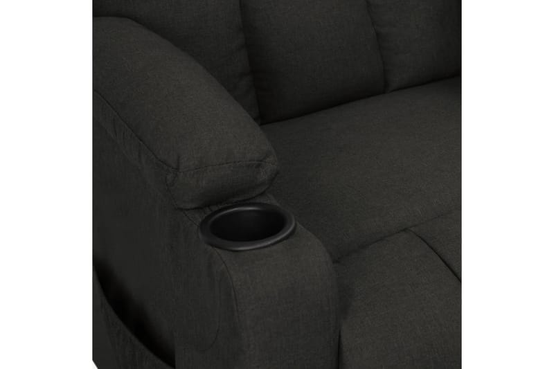 Reclinerfåtölj svart tyg - Svart - Möbler - Vardagsrum - Fåtöljer - Biofåtöljer & reclinerfåtöljer
