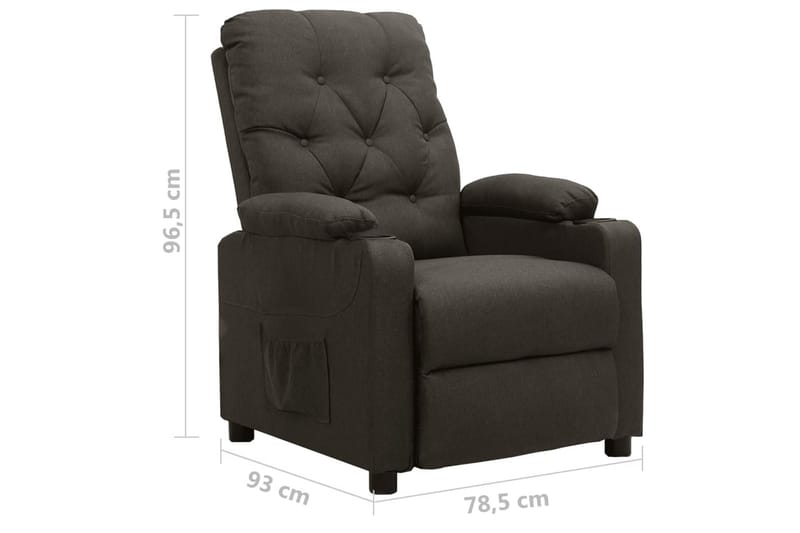 Reclinerfåtölj taupe tyg - Brun - Möbler - Vardagsrum - Fåtöljer - Biofåtöljer & reclinerfåtöljer