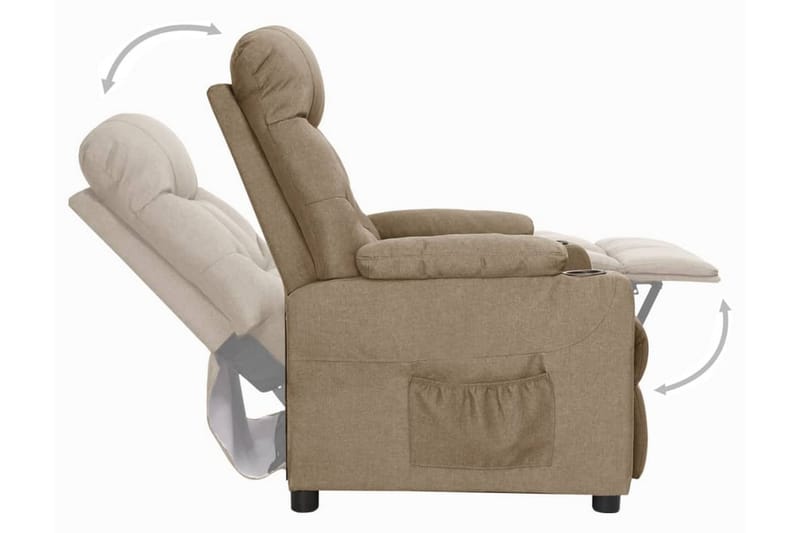 Reclinerfåtölj taupe tyg - Taupe - Möbler - Vardagsrum - Fåtöljer - Biofåtöljer & reclinerfåtöljer