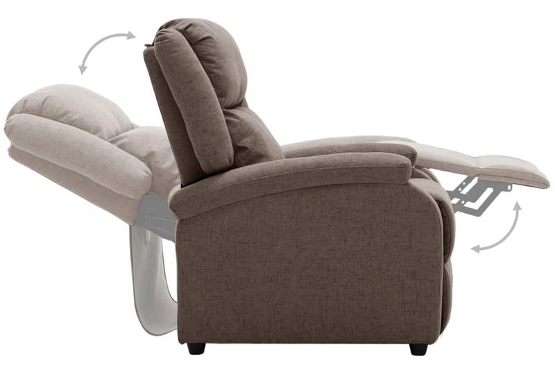 Reclinerfåtölj taupe tyg - Taupe - Möbler - Vardagsrum - Fåtöljer - Biofåtöljer & reclinerfåtöljer