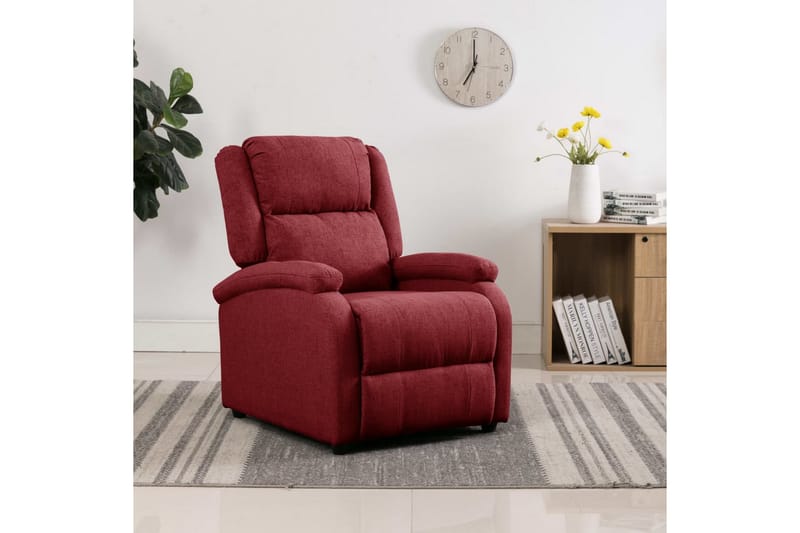 Reclinerfåtölj vinröd tyg - Vinröd - Möbler - Vardagsrum - Fåtöljer - Biofåtöljer & reclinerfåtöljer