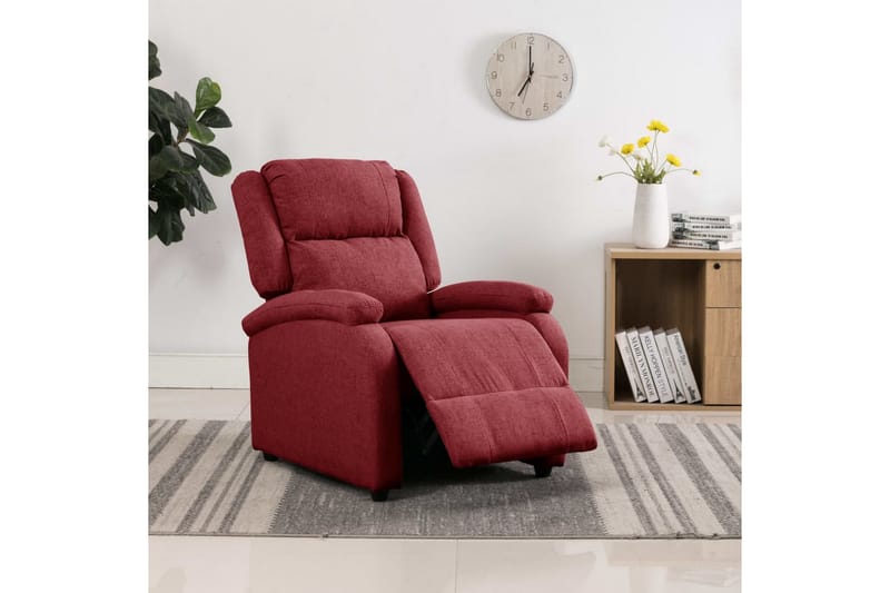 Reclinerfåtölj vinröd tyg - Vinröd - Möbler - Vardagsrum - Fåtöljer - Biofåtöljer & reclinerfåtöljer