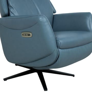 Reclinerfåtölj Wikros med elektrisk mekanism - blå - Möbler - Vardagsrum - Fåtöljer - Skinnfåtölj