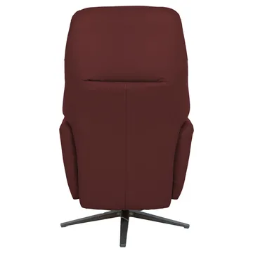Reclinerfåtölj Wikros med elektrisk mekanism - mörkröd - Möbler - Vardagsrum - Fåtöljer - Skinnfåtölj
