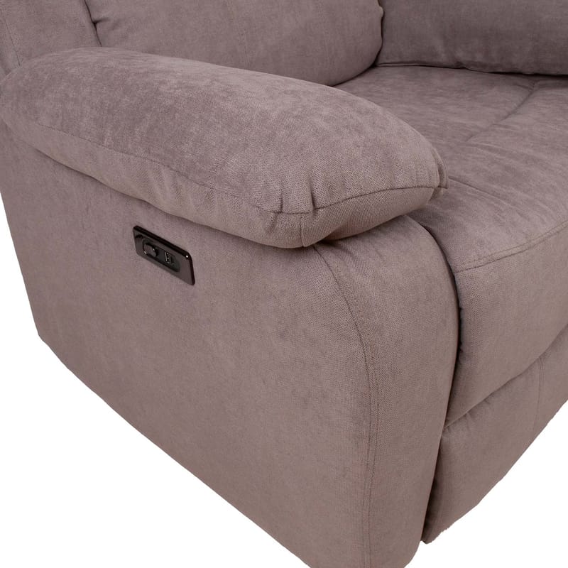 Reclinerfåtölj Ylmark med elektrisk mekanism - taupe - Möbler - Vardagsrum - Fåtöljer - Biofåtöljer & reclinerfåtöljer