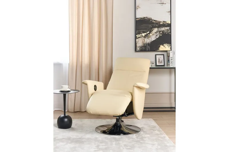 Reclinerfåtölj Prime Beige/Silver - Beige/Silver - Möbler - Vardagsrum - Fåtöljer - Biofåtöljer & reclinerfåtöljer